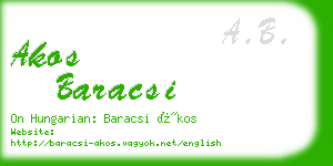 akos baracsi business card